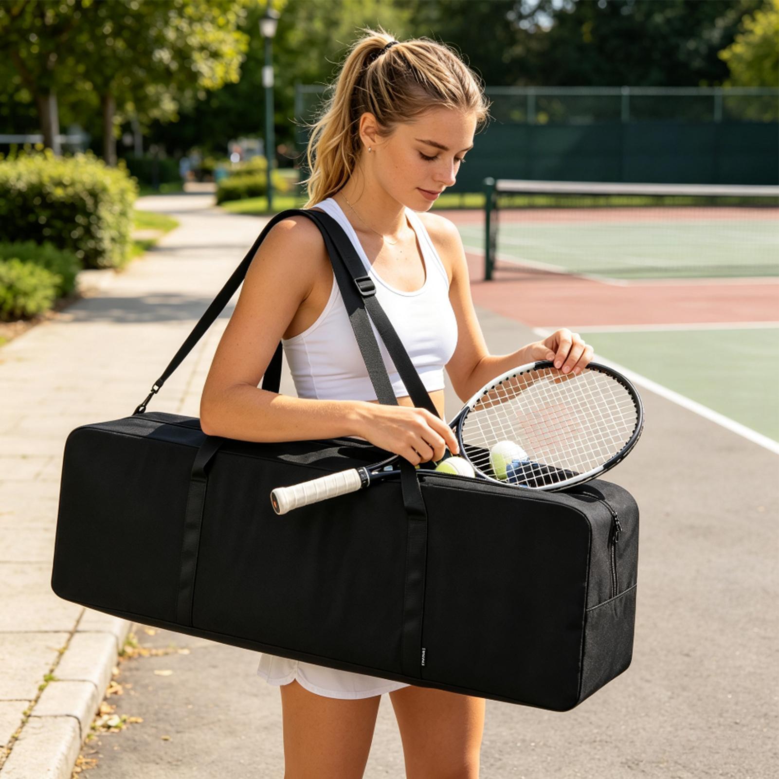 Badminton Bag - Pickleball-Netztasche, faltbares Netzsystem, Tasche mit Reißverschluss,
