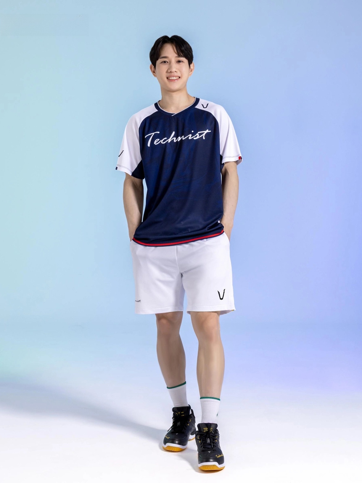 Badminton Jersey - 2026 Herren-Badminton-Sportanzug Kurzarm-Wettkampf-Trainings-Trikot-Shorts Zweiteiliges Set Schnelltrocknend